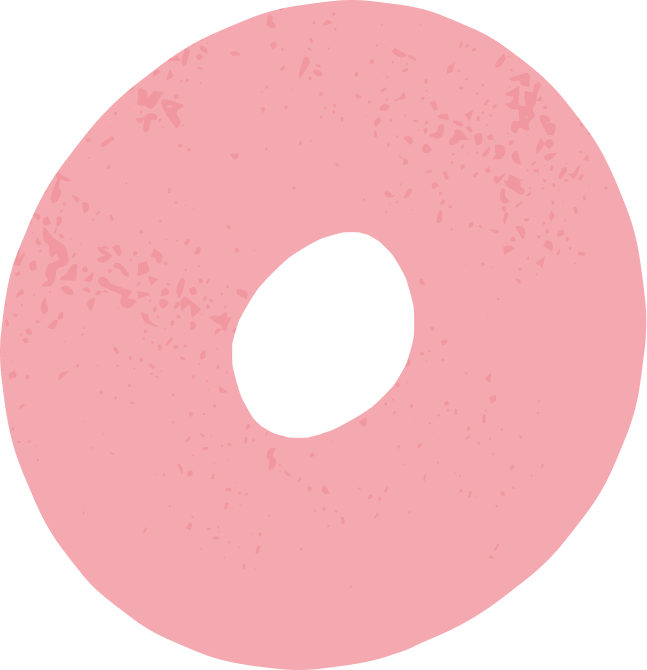 Pink doughnut shape background